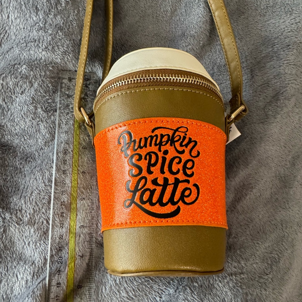 Mad Engine Fall Pumpkin Spice Latte Crossbody Bag Purse NEW
